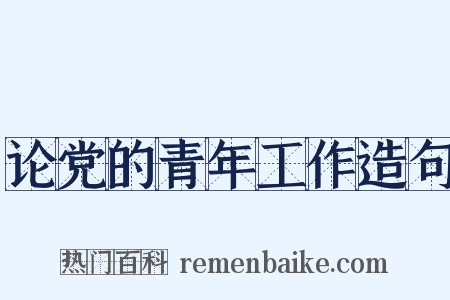 论党的青年工作造句是什么意思的图片